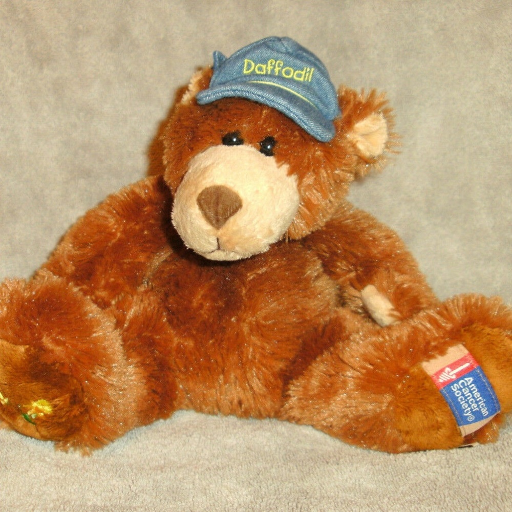 Daffodil Days American Cancer Soc Plush Brown Boyds Bear 13 in Tall Stuffed Toy - Picture 1 of 11
